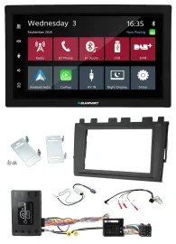 Blaupunkt DAB Bluetooth USB Lenkrad 2DIN Autoradio für VW Polo ab 2018 MIB II In