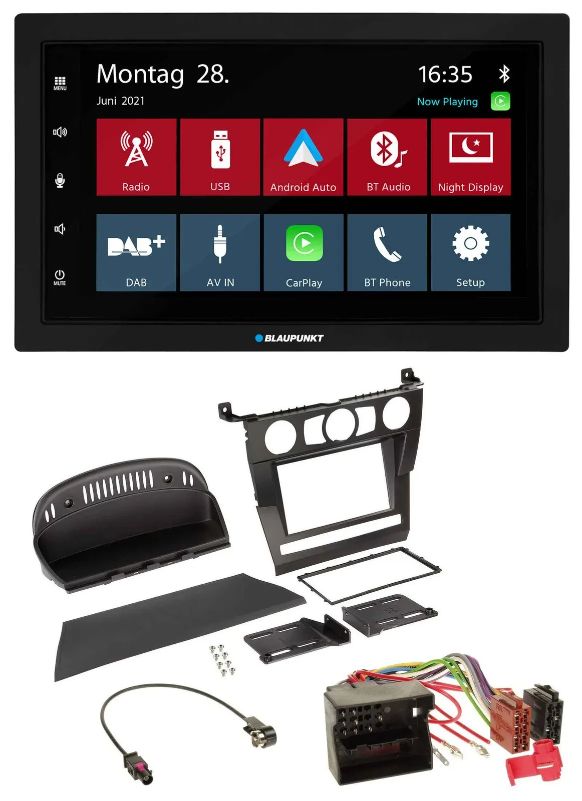 Blaupunkt MP3 Bluetooth DAB 2DIN USB Autoradio für BMW 5er (E60, 2003-2007)