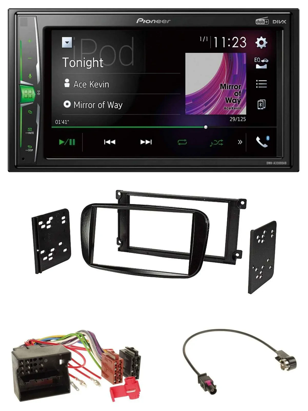 Pioneer 2DIN MP3 DAB USB Bluetooth Autoradio für Ford Mondeo S-Max 2007-2014 glä