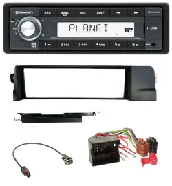 Continental USB MP3 AUX 1DIN Autoradio für BMW 3er E46 Profiversion Quadlock
