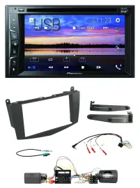 Pioneer Bluetooth 2DIN USB DVD DAB Lenkrad Autoradio für Mercedes C W204 Aktivsy