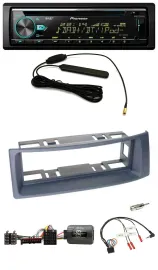Автомагнитола Pioneer CD/MP3, DAB, USB, совместимая с управлением на руле, для Renault Scenic/Megane 1996–2000, серый