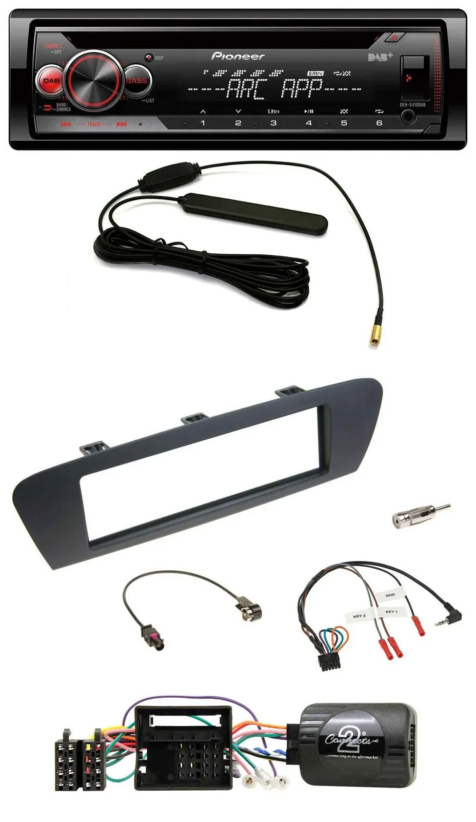 Pioneer CD USB Lenkrad DAB MP3 Autoradio für Renault Grand Scenic ab 2009 Scenic