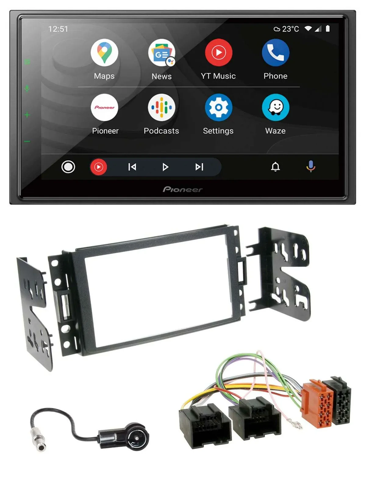 Pioneer USB 2DIN DAB MP3 Bluetooth Autoradio für Chevrolet Corvette Uplander 05-