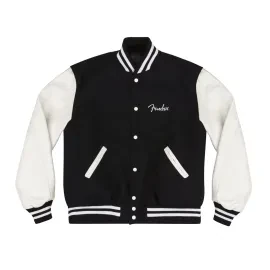 FENDER Custom Shop Varsity Jacket, Black/White, M