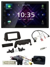 JVC DAB 2DIN Lenkrad Bluetooth USB Autoradio für Hyundai Kona ab 2013
