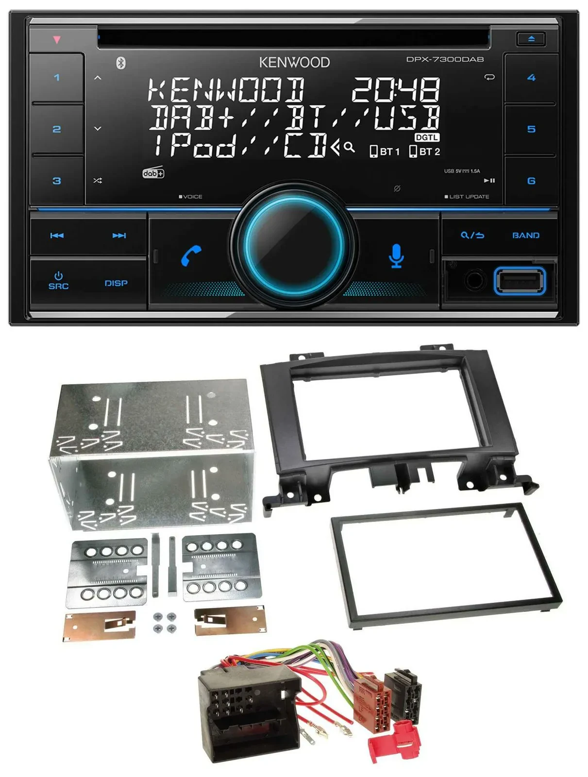 Kenwood CD 2DIN DAB USB MP3 Bluetooth Autoradio für Mercedes Sprinter W906 ab 06
