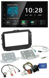 Kenwood Bluetooth Lenkrad DAB USB 2DIN Autoradio für Alfa Romeo Giulietta 2013-2