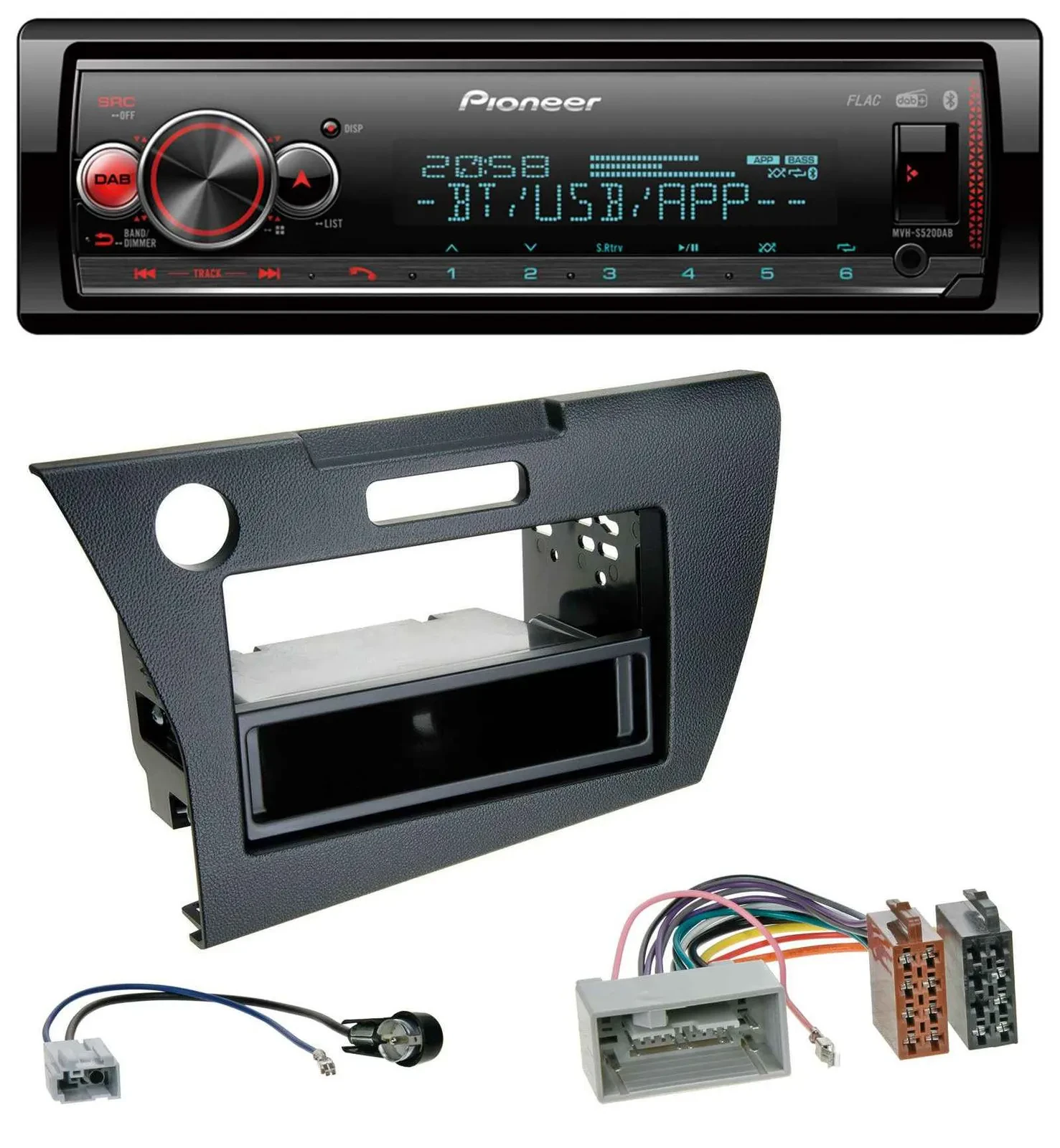 Pioneer Bluetooth USB MP3 DAB Autoradio für Honda CR-Z (ZF1, ab 2010)