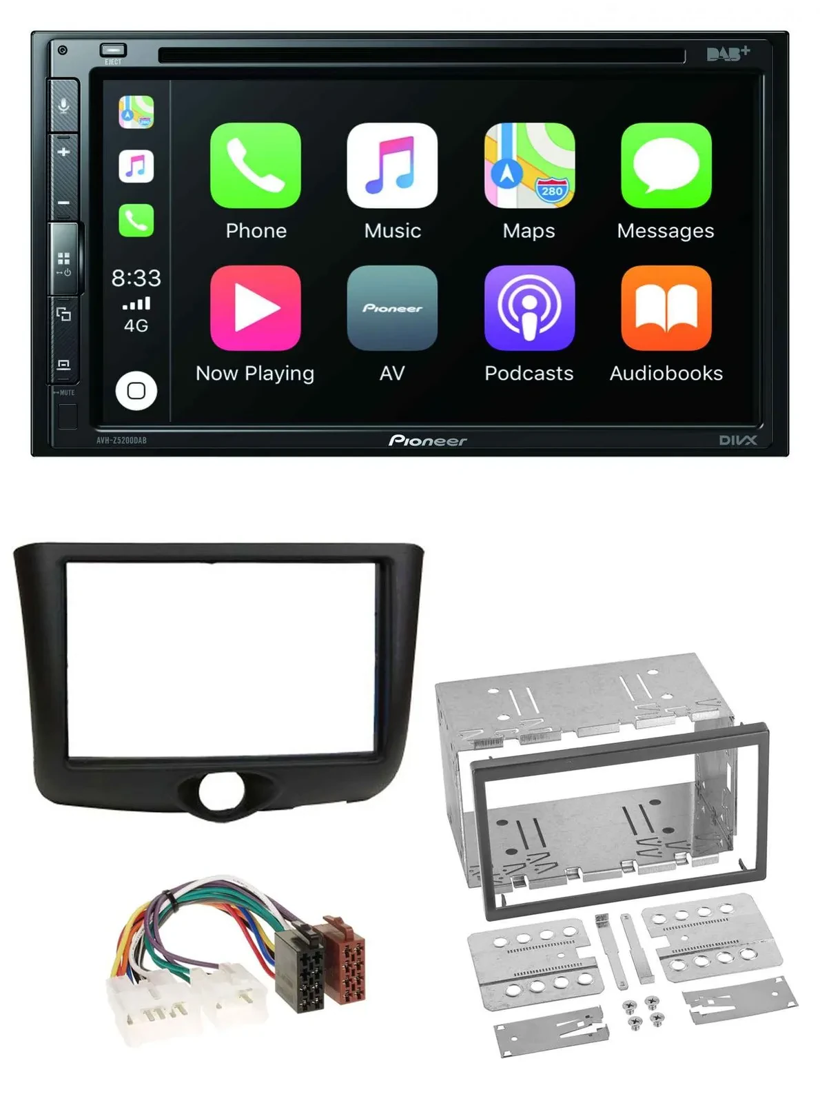 Автомагнитола для Toyota Yaris (1999–2003) Pioneer 2 DIN DVD DAB Bluetooth USB