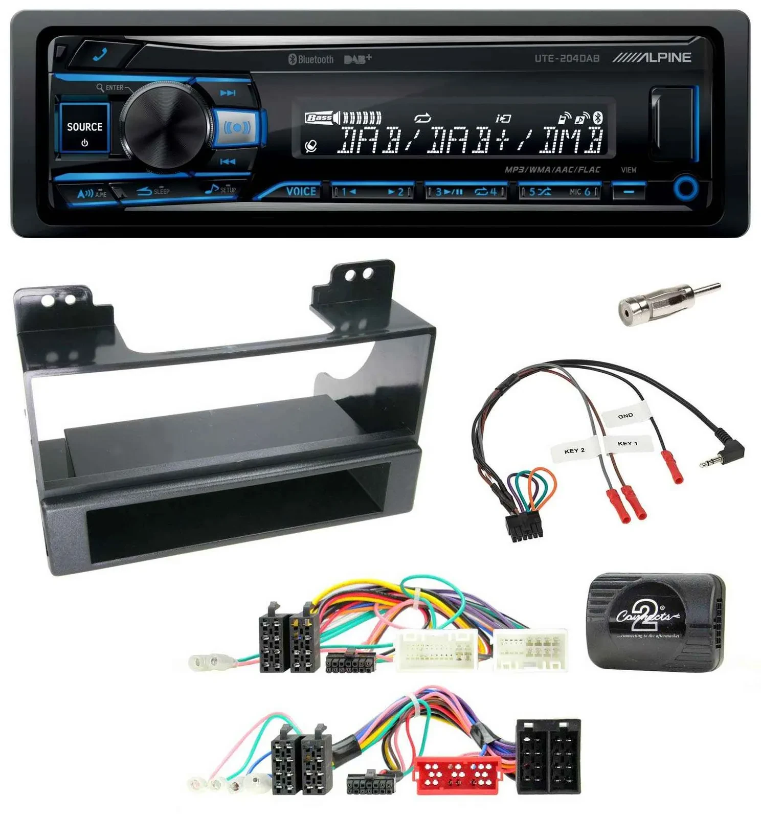 Автомагнитола для KIA Carnival II VQ (2006–2011) Alpine USB, Bluetooth, DAB