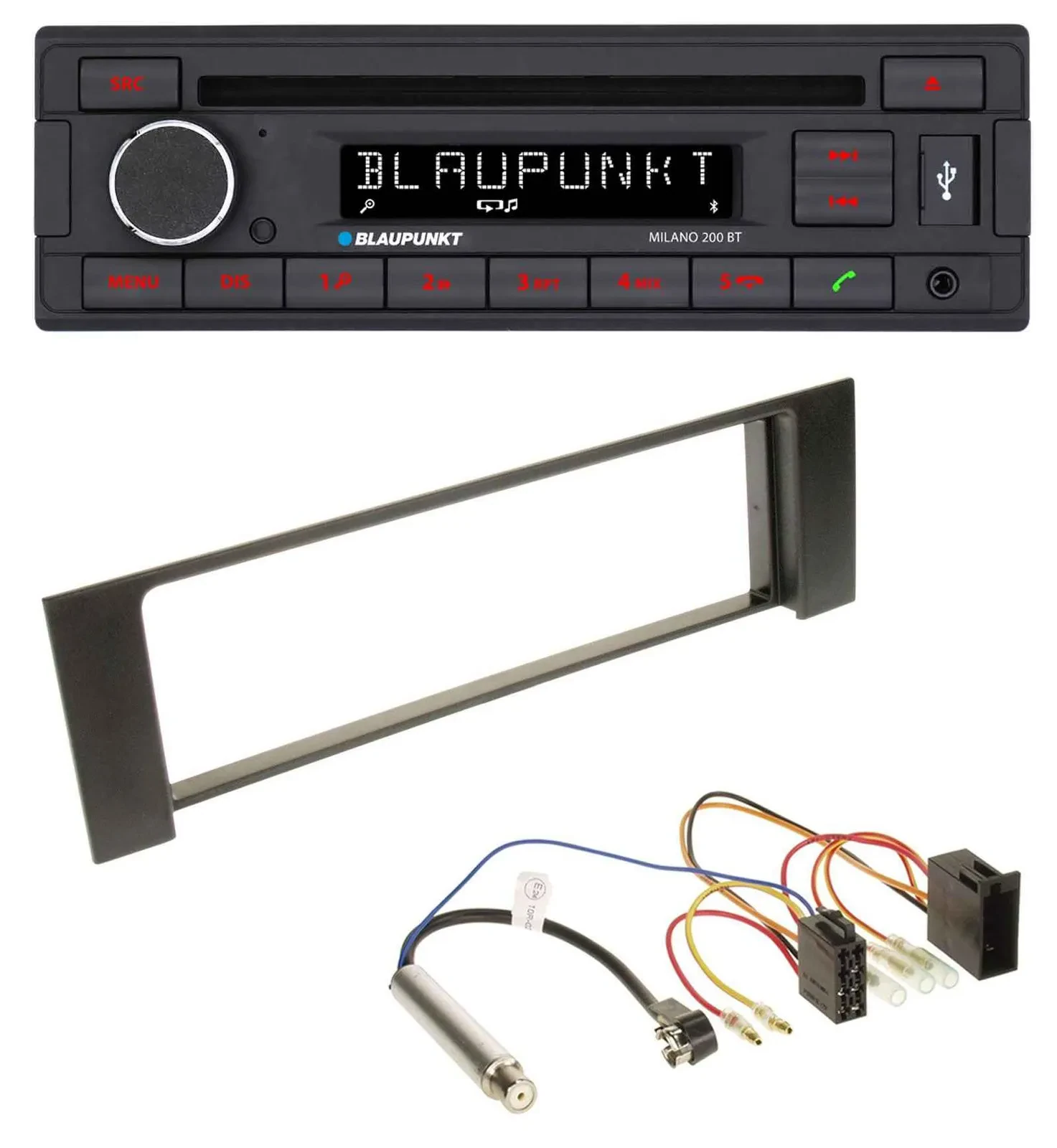 Автомагнитола для Audi A4 (B6, 2000–2004) Blaupunkt MP3 USB CD Bluetooth AUX ISO