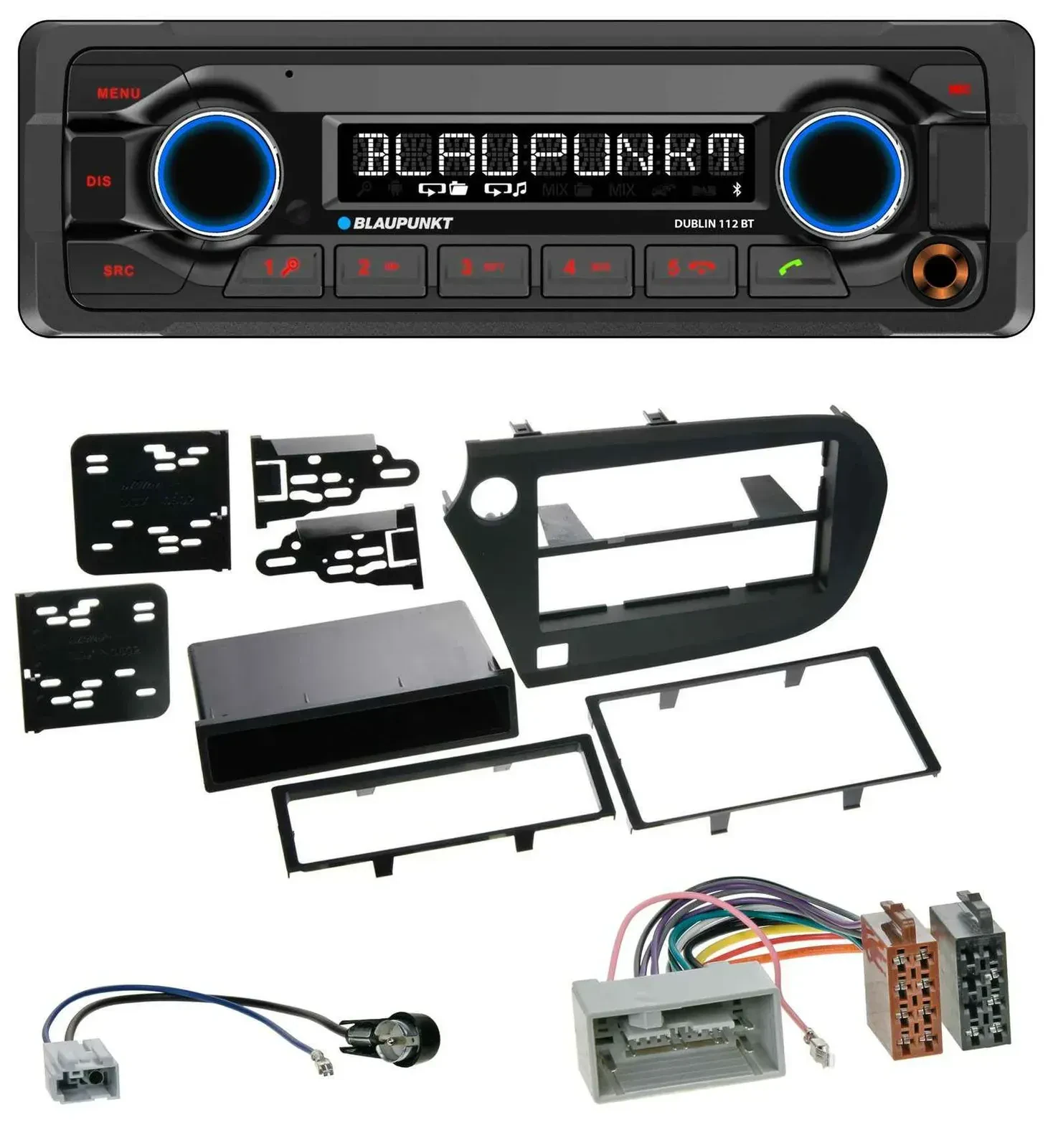 Blaupunkt MP3 Bluetooth USB AUX Autoradio für Honda Insight (ZE2, 2009-2013)