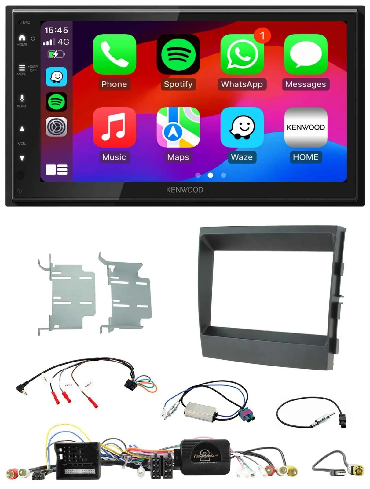 Kenwood Lenkrad USB DAB 2DIN Bluetooth Autoradio für Porsche Panamera 2009-2016