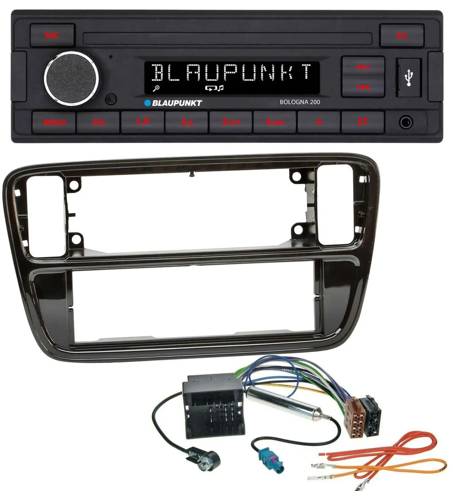 Blaupunkt MP3 AUX USB 1DIN Autoradio für VW Up AA AAN 2011-2016 piano black