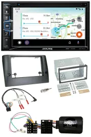 Alpine Bluetooth TMC USB DAB 2DIN Lenkrad Navigation für Fiat Stilo 2005-2007
