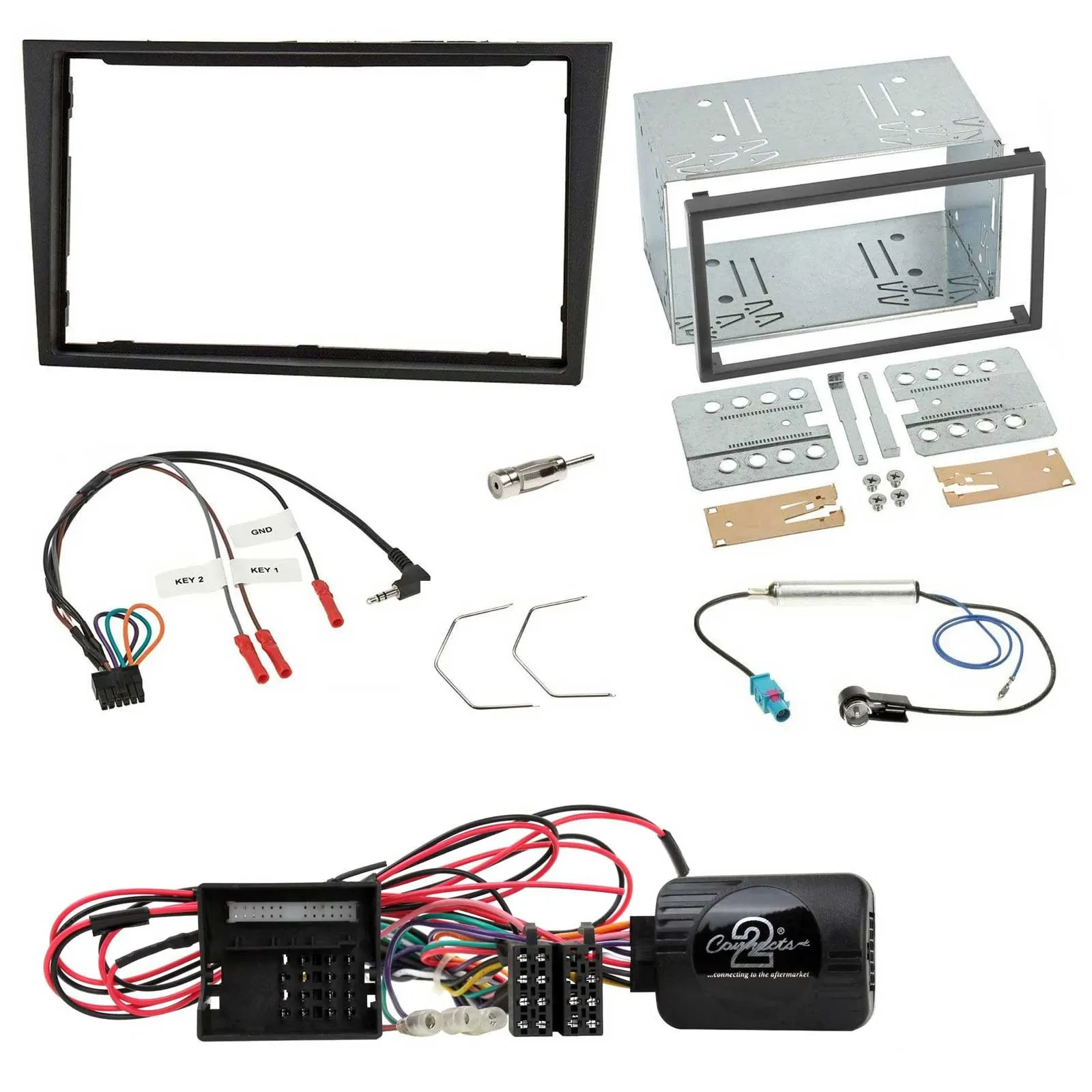 Radioset Lenkradadapter Doppel DIN Autoradio für Opel Corsa D stealth schwarz 09