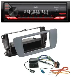 JVC Bluetooth USB DAB MP3 Autoradio für Seat Ibiza (ab 08) conemaragrau