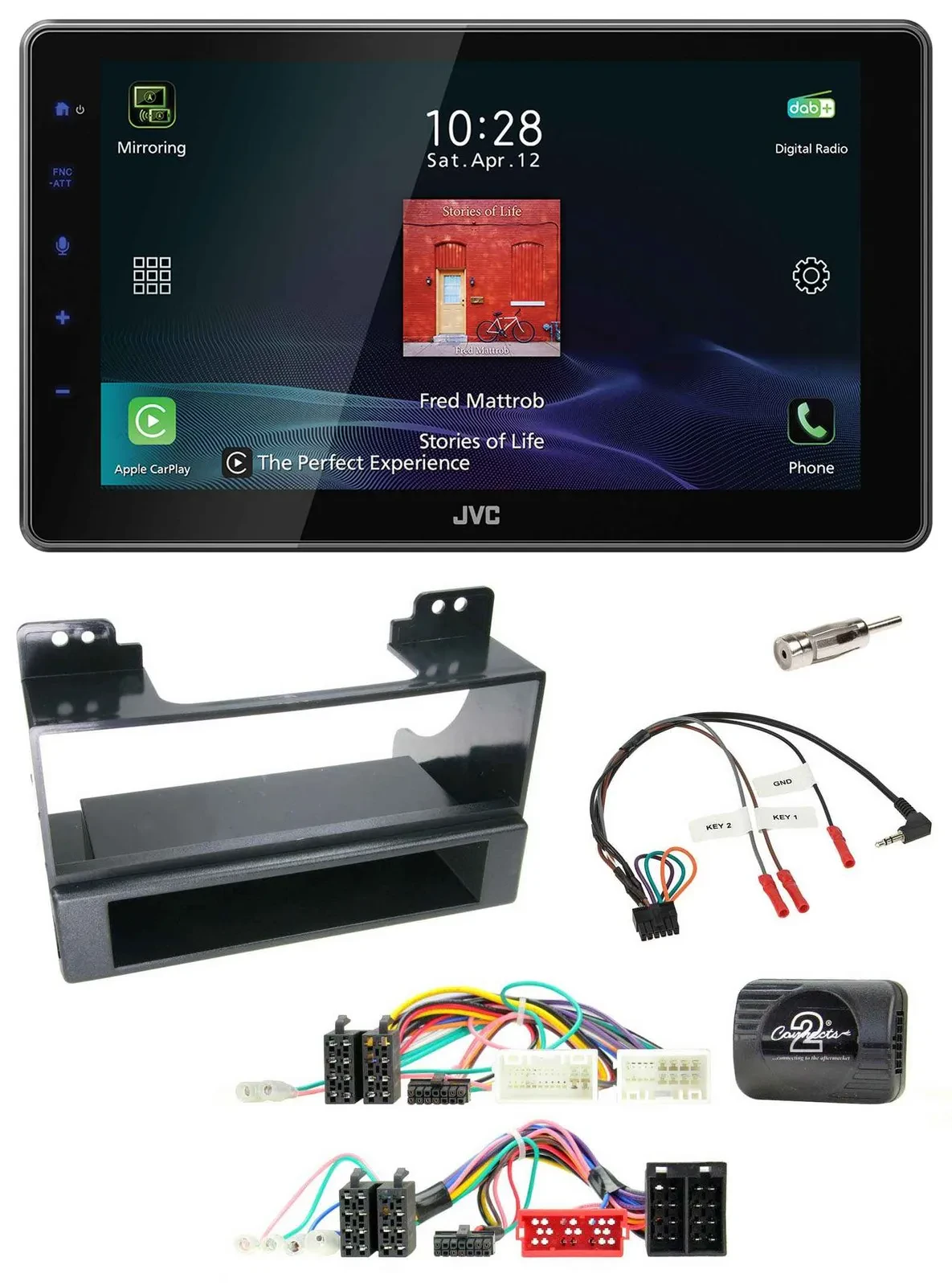 JVC DAB Lenkrad Bluetooth USB Autoradio für KIA Carnival II VQ 2006-2011