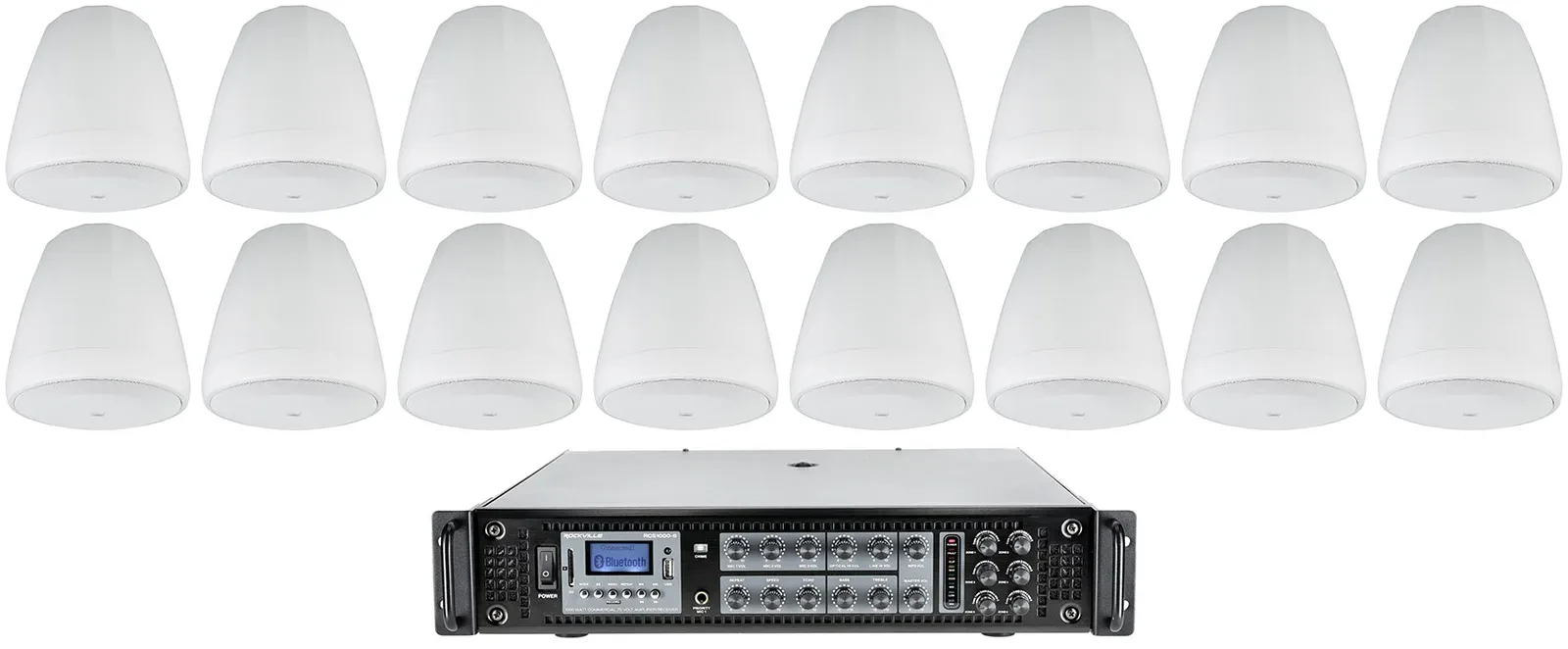 Потолочная акустика JBL Control 67 P/T White с усилителем (16 штук)