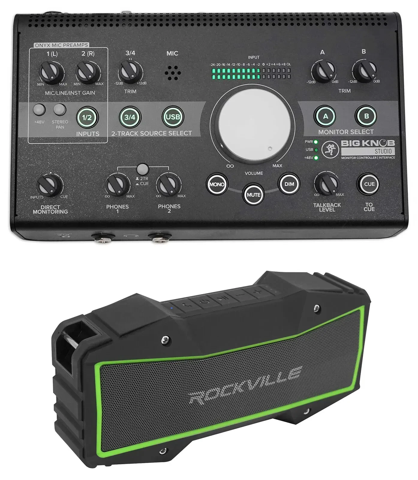Контроллер студийных мониторов Mackie Big Knob Studio 3x2, USB (набор, с Bluetooth-колонкой RHB70)
