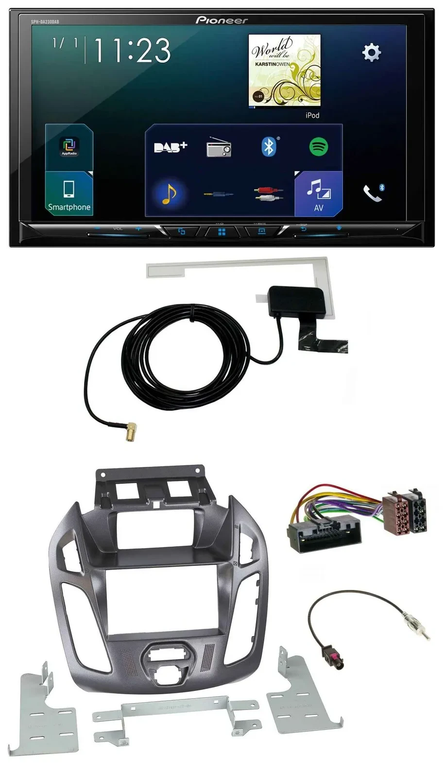 Pioneer 2DIN DAB USB MP3 Bluetooth Autoradio für Ford Transit mit Display 2012-2