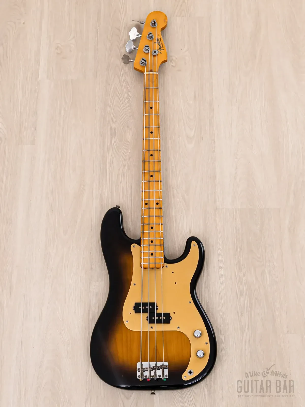 Бас-гитара Fender JV Precision Bass 1957 Vintage Reissue PB57-95 P Sunburst Lacquer w/gigbag Japan 1982