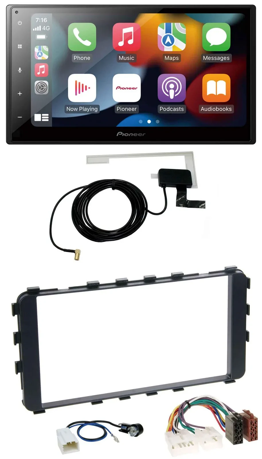 Pioneer MP3 USB Bluetooth DAB 2DIN Autoradio für Toyota Yaris 2006-2011 OEM-Navi