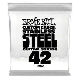 Струна для электрогитары Ernie Ball P01942 Stainless Steel, сталь, калибр 42