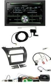 Pioneer CD USB Lenkrad Bluetooth 2DIN DAB Autoradio für Honda Civic 2006-2012