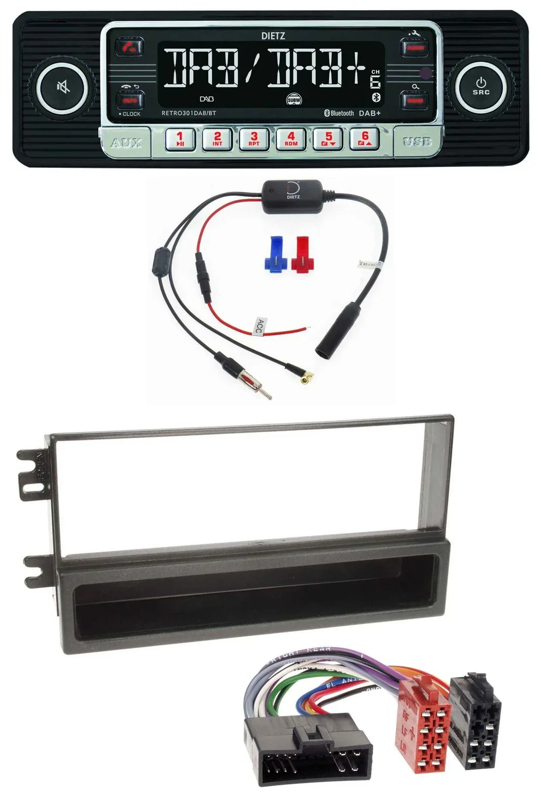 Dietz MP3 DAB Bluetooth USB Autoradio für Kia Sportage I (2000-2005)