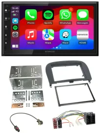 Kenwood MP3 USB DAB 2DIN Bluetooth Autoradio für Mercedes SL-Klasse 2001-2011 R2
