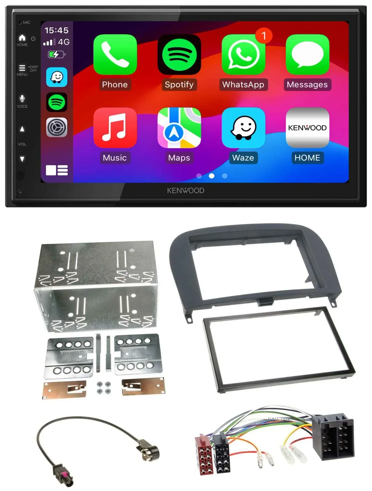 Kenwood MP3 USB DAB 2DIN Bluetooth Autoradio für Mercedes SL-Klasse 2001-2011 R2