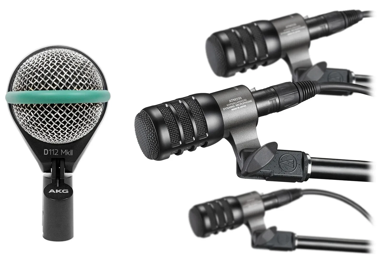 Микрофонный набор для ударных Audio-Technica ATM230PK + AKG D112 MKII (набор, 4 шт.)