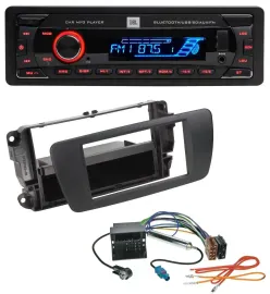JBL AUX MP3 USB Bluetooth SD Autoradio für Seat Ibiza 6J ab 08 nitschwarz AN1
