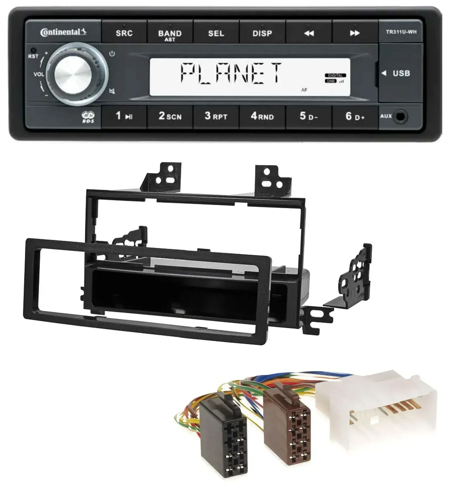 Continental USB MP3 AUX 1DIN Autoradio für Kia Rio Hyundai Accent 2006-2011