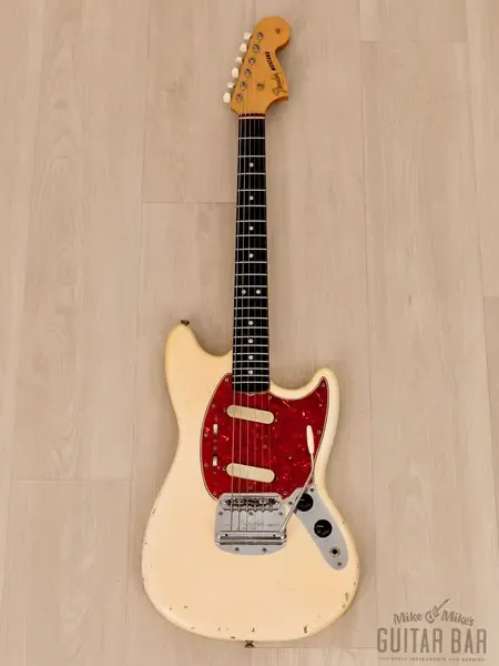 Электрогитара Fender Mustang SS Olympic White w/case USA 1966