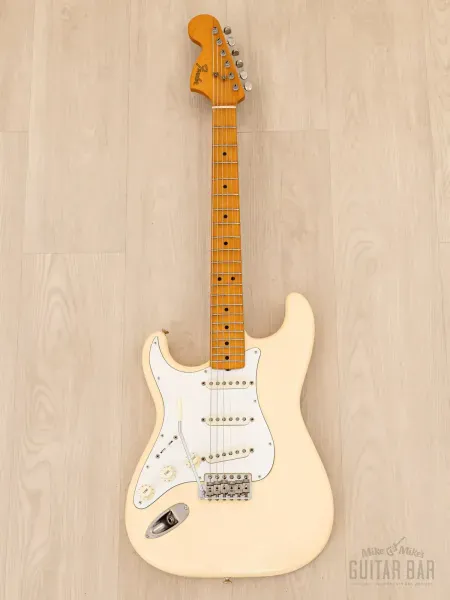 Электрогитара Fender Order Made 1967 Stratocaster ST67 JH Hendrix Reverse Body SSS Olympic White w/gigbag Japan 1990