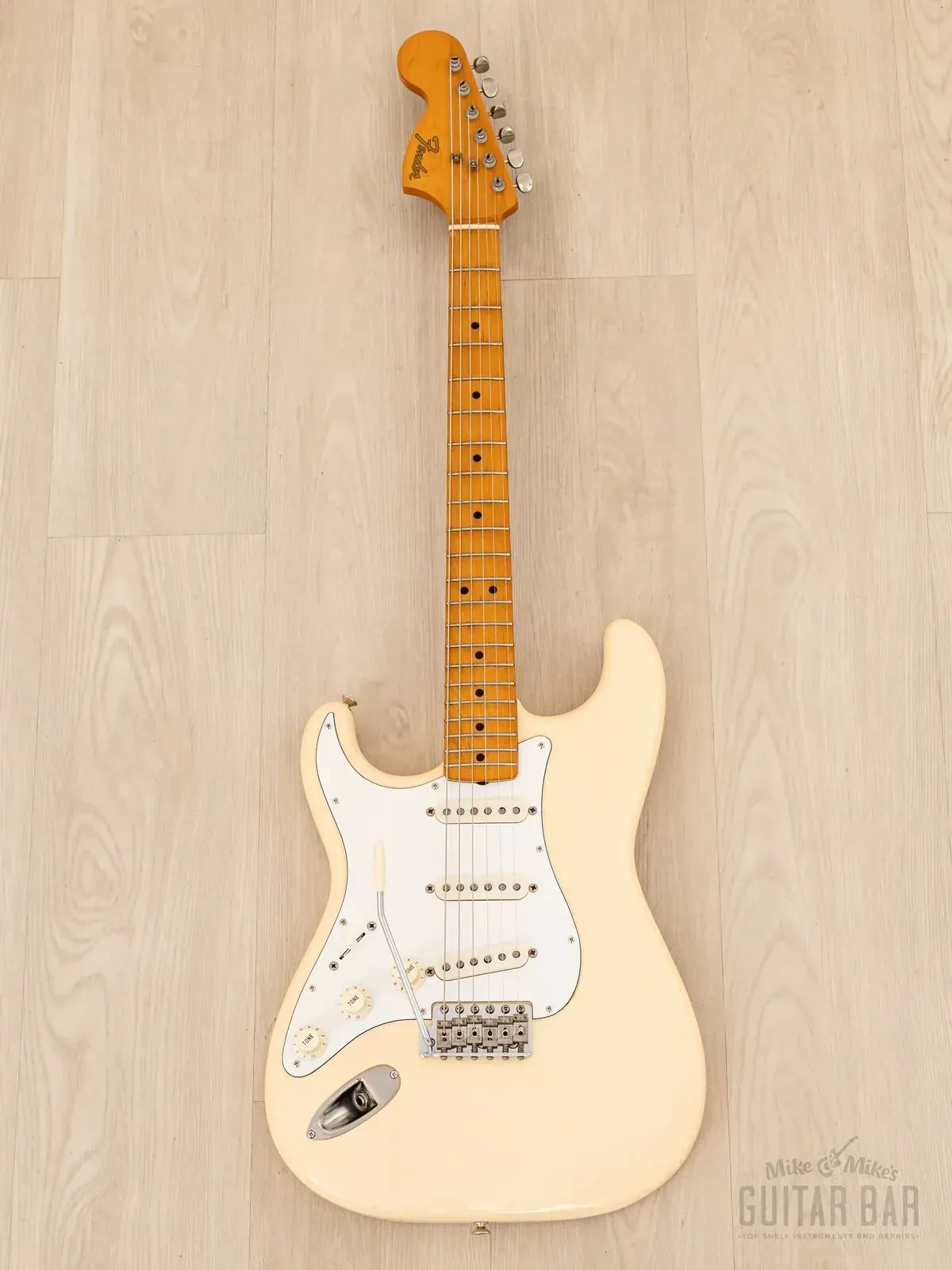 Электрогитара Fender Order Made 1967 Stratocaster ST67 JH Hendrix Reverse Body SSS Olympic White w/gigbag Japan 1990