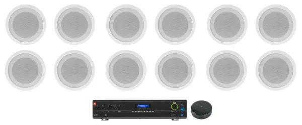 Потолочная акустика JBL CCL5T White с усилителем (12 штук)