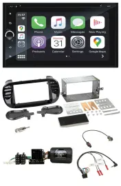 Blaupunkt DAB Lenkrad TMC Bluetooth USB 2DIN Navigation für Fiat 500 Fakra 08-15