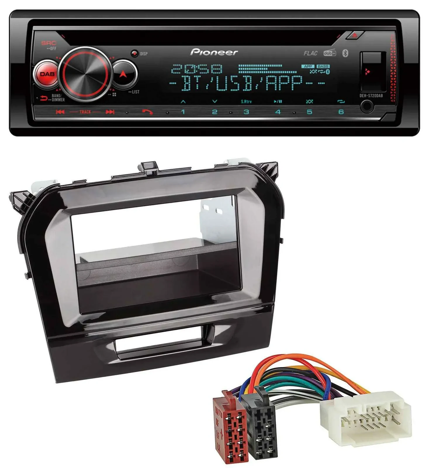 Pioneer MP3 DAB CD Bluetooth USB Autoradio für Suzuki Vitara (ab 2015)