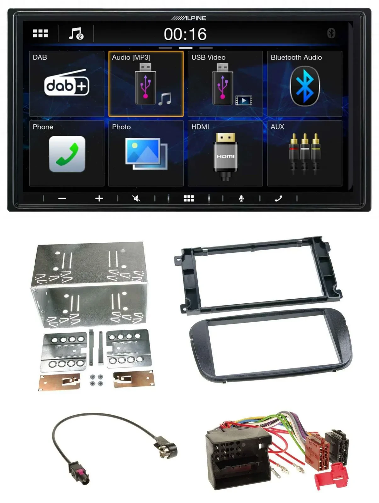 Alpine Bluetooth 2DIN MP3 DAB USB Autoradio für Ford S-Max Mondeo ab 2007 Profi