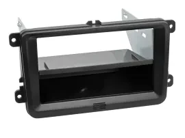 Einbaurahmen DIN Autoradio für Seat, Skoda, VW - schwarz - Kit