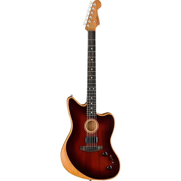 Электроакустическая гитара Fender Acoustasonic Jazzmaster All-Mahogany Bourbon Burst