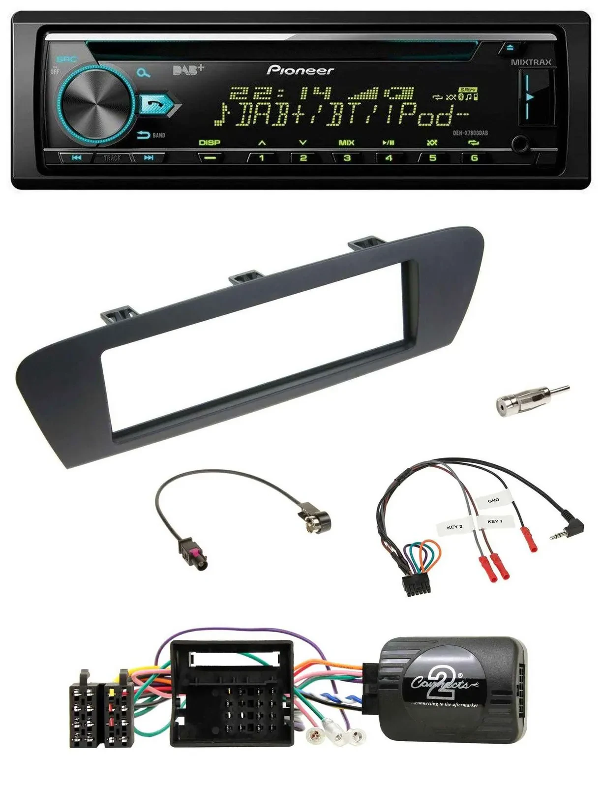 Pioneer DAB Lenkrad CD USB Bluetooth Autoradio für Renault Grand Scenic ab 2009
