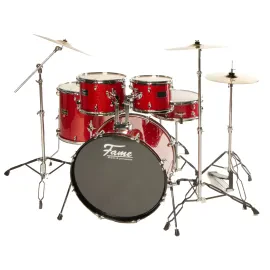 FG22B-RD Rock Set Red Sparkle 22" BassDrum Pappel-Kessel Chrom-Hardware inkl.