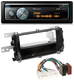 Pioneer MP3 DAB USB CD Bluetooth Autoradio für Toyota Auris (ab 2013) schwarz