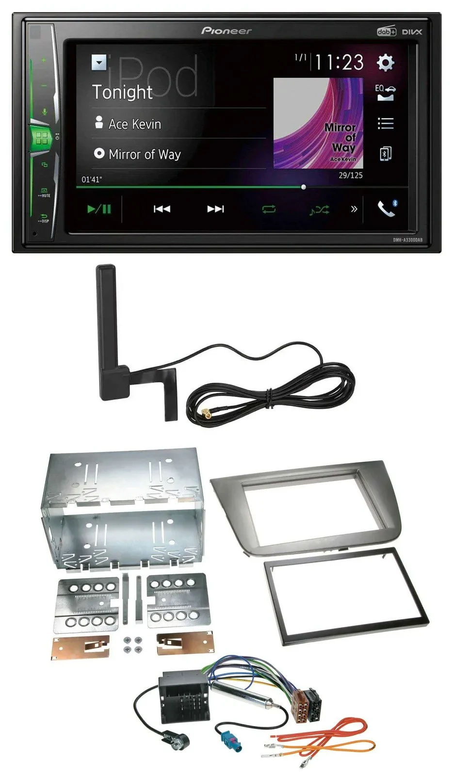 Pioneer MP3 DAB AUX 2DIN Bluetooth Autoradio für Seat Altea Altea XL Toledo anth