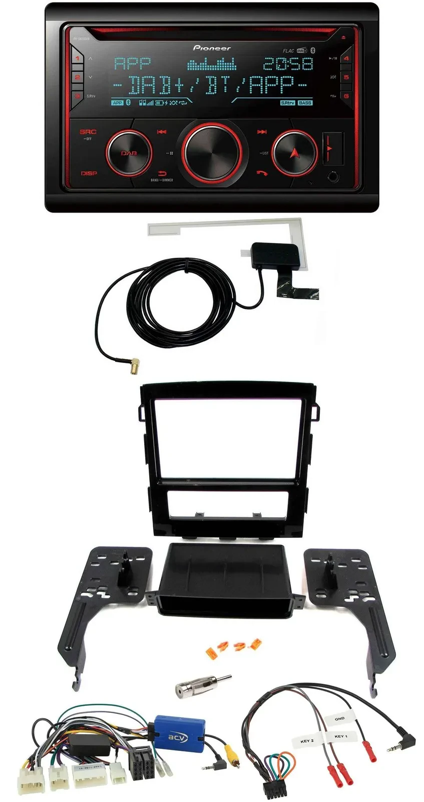 Автомагнитола Pioneer 2DIN DAB USB CD Bluetooth для Subaru Impreza (с 2018)